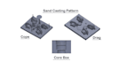 design casting patterns along with mold flow simulation