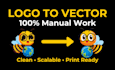 vectorize, redraw, trace, or recreate your logo or image into vector file svg