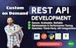 develop custom rest API using nodejs, express, mongodb, fastapi