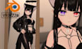 do custom 3d vr chat vtuber avatar model vseeface, furry vrc