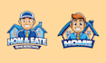 create high quality mascot home real estate logo
