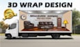design 3d vehicle wrap, food truck, 3d custom vehicle wrap design