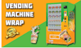 design eye catching vending machine wrap, icecream, popcorn machine wrap