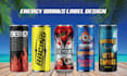 do label design, beverage, bottle, energy drink, juice, and drink label design