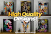 design amazing canvas wall art and custom poster design