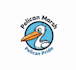 design cartoon pelican bird logo