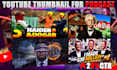 design youtube thumbnail for podcast documentary gaming finance miniature