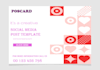 do social media post card and facebook post