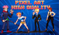 create 8bits pixel art sprite, character animation, game assets for any styles