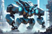 create robots and futuristic machinery idea art