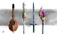 draw custom fantasy dnd weapons  art and props