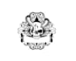 design genuine unique skull tattoo logo