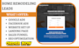 generate home remodeling leads home renovation leads home repair landing page
