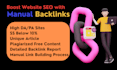 make manually high quality dofollow SEO backlinks for ranking