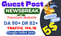write and publish SEO articles on newsbreak,com and medium,com with google