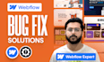 update or bug fix webflow website, convert figma to webflow