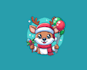 make eye catching christmas santa creative logo