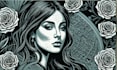 engraving linocut style digital drawing art