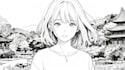 draw simple black and white illustration