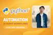 automate repetitive tasks, excel, and business processes using python rpa