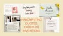 design handwritten style quotes, notes, or invitations