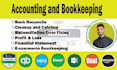 do clean up, catch up, payroll, reconciliation using quickbooks