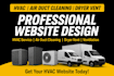 design professional hvac, air duct cleaning and dryer vent website