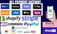 create and integrate all payment gateway to website wise stripe paypal shopay