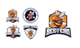 design creative angry bee honey mascot logo
