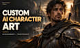 create custom midjourney ai art and character concept art