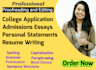 proofread and edit application, admission essay,  personal statement or resume