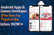 develop a custom android and ios game in unity high quality