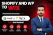 convert or migrate shopify to wix and wordpress to wix with pixel perfect