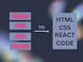 convert image, figma, PSD to HTML, CSS, react code