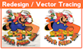 do raster to vector, redesign, tracing to make ai, eps, pdf