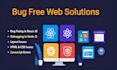 fix bugs in HTML,CSS, javascript full stack mern stack frontend backend issues