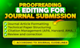 proofread and edit journal article or manuscript