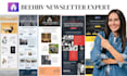 design editable beehiiv newsletter, beehiiv account setup, beehive landing page
