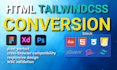 convert PSD to html tailwindcss, figma to html tailwindcss