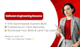 craft a software engineering resume, cover letter and tech resume writer