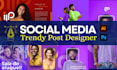 create 30 social media post design, social media post templates