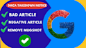remove negative links, delete mugshots, false articles, bad news from google