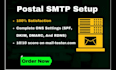 setup postal server as SMTP server for email campaign
