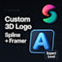 design 3d logo using spline for your website