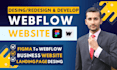 develop webflow website, figma to webflow, redesign website, webflow expert