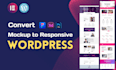 convert figma, xd, or PSD to wordpress, figma to elementor website