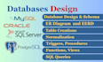 design database, mysql, sql queries, oracle database, sql server, sql database