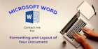 do ms word document formatting, layout professionally