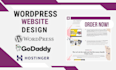 design wordpress website nexcess hostinger namecheap godaddy siteground bluehost