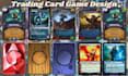 draw card game template fantasy tcg, ccg, mtg, rrpg card frame illustration